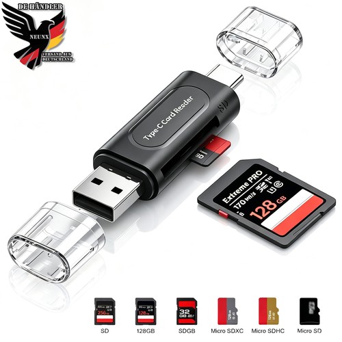 Usb kartenleser adapter - usb, usb-c